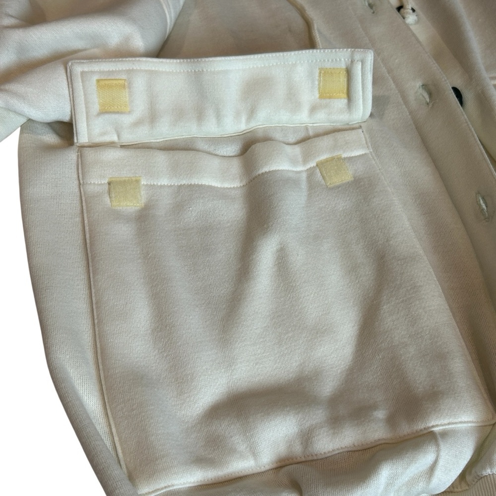 SOLD Special Events Vintage Brand and Style DIY Off White Cardigan Sweater L - Picture 9 of 15